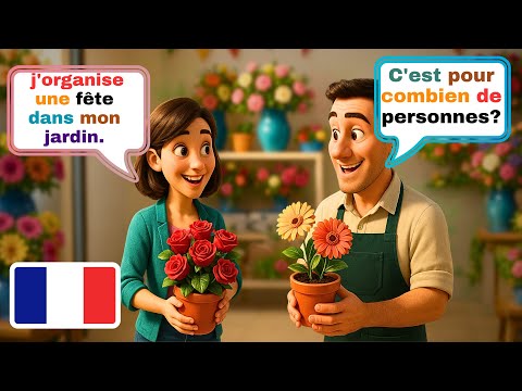 Видео: 🇫🇷 Разговоры в цветочном магазине на французском A1-A2 | Учите французский!