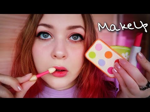 Видео: АСМР макияж деревянной косметикой 💄 ASMR Doing Your Makeup with WOODEN cosmetics 💄