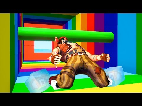 Видео: "РАДУЖНЫЙ СЛАЙД" Паркур Челлендж! Испытания Фортнайт [Творческий Режим] Гал, Доми, Лит, Эрокс