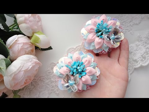 Видео: Красивые бантики канзаши🎀 Резиночки из репсовой ленты🎀 #канзашиотнаташи #мк #diy #бантикидлядевочек