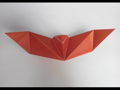 Видео: Простая летучая мышь 🦇 оригами, Simple bat origami.
