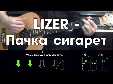 Видео: LIZER - Пачка сигарет \ Разбор песни на гитаре \ Аккорды и бой \ Без баррэ