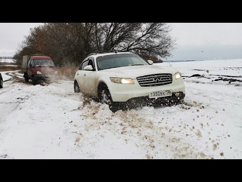 Видео: ПСИХ на INFINITI FX45 в СНЕГУ ДОЛБИТ на ВСЕ БАБКИ!!! AUDI A6, G35X, L200, AUDI A4, ВАЗ-2110 ОФФРОАД