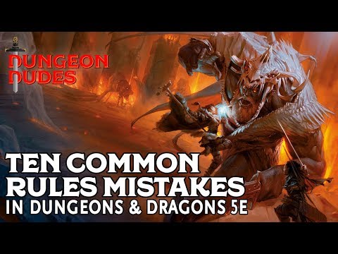 Видео: Десять распространенных ошибок правил в Dungeons and Dragons 5e