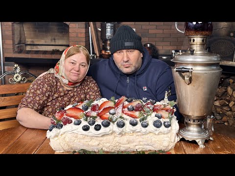 Видео: Большое Пирожное с Горячем Чаем! ЛегкийРецепт 👍🏻