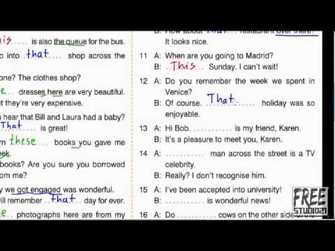 Видео: Упражнение на употребление this, that, these, those