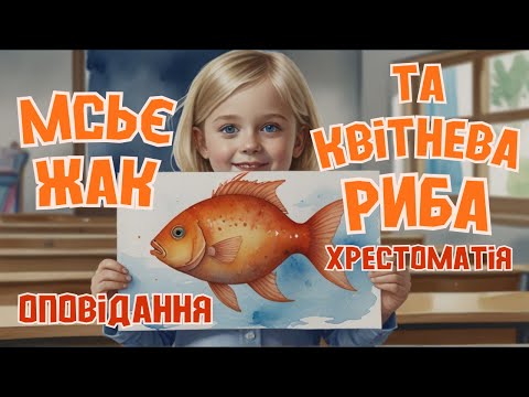 Видео: Мсьє Жак та квітнева риба. Оповідання. Хрестоматія. 3 клас. 4 клас