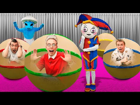 Видео: ПРЯТКИ В КРУГЛЫХ КОРОБКАХ от Монстров Челлендж!