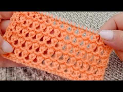 Видео: Шикарный! Ажурный узор спицами. 2 петли и 4 ряда.