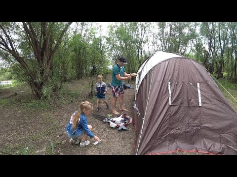 Видео: ОТДЫХ НА ПРИРОДЕ С ПАЛАТКОЙ. CAMPING WITH A TENT. #StepFamily #nature #family #tent #природа