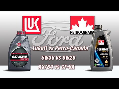 Видео: Lukoil Genesis Special 5w30 против Petro Canada Supreme Synthetic 0w20 (из одного автомобиля).