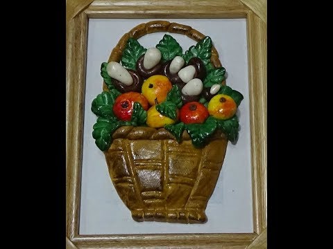 Видео: корзинка . работа из соленого теста. М.К.-1 часть.