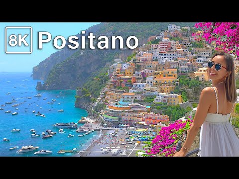 Видео: Positano 8K Walk Праздничная прогулка по побережью Амальфи в лучшем городе для отдыха