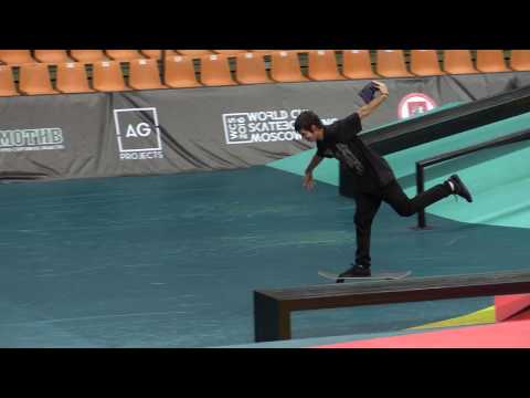 Видео: Гена Какуша - World Cup Skateboarding Moscow 2016 квалификация 20161015