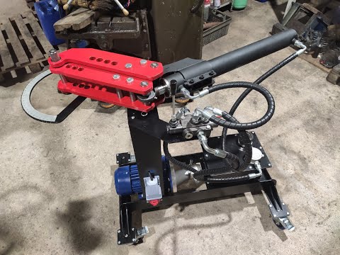 Видео: Гибка стальной трубы D=45x2.5 на гидравлическом трубогибе BigBender Mk35