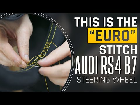 Видео: Стежок, который придал BMW облик M SPORT — перетяжка рулевого колеса Audi RS4