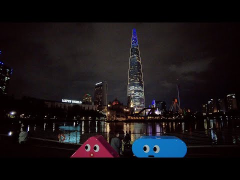 Видео: 【4K】Ночная прогулка по Сеулу - озеро Сокчон (апрель 2021 г.) (EP.123)