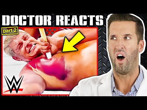 Видео: ВРАЧ смотрит на шокирующие травмы в WWE #2