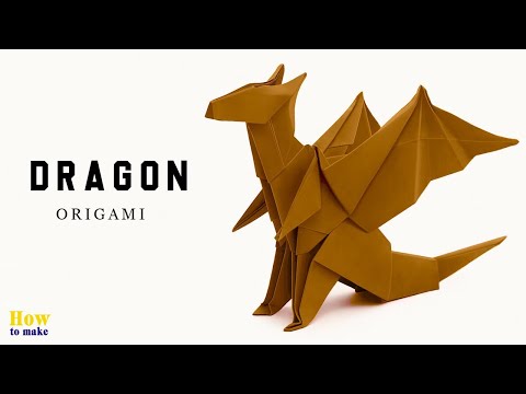 Видео: ER Как сделать Дракона из бумаги Бумажный дракон Оригами