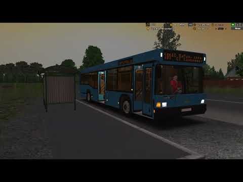 Видео: Omsi2 Карта Новобобруйск, маршрут 101 Автобус МАЗ103С65, С ИНФОРМАТОРОМ\