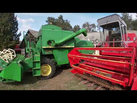 Видео: Які комбайни краще? Massey Ferguson 330, 430, 530 vs John Deere 950