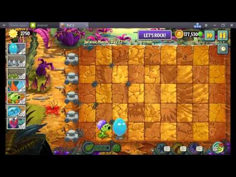 Видео: Растения против Зомби 2 JURASSIC MARSH (уровни 21 - 22) #113