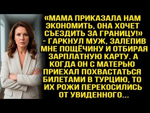 Видео: «Мама приказала экономить, она хочет съездить за границу!»  Муж залепил пощёчину и отобрал кар
