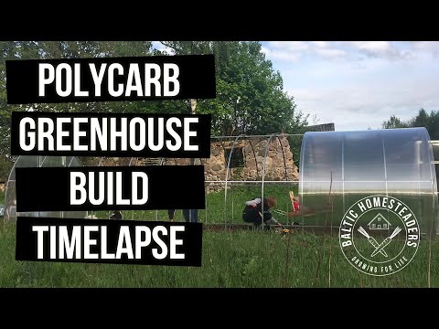 Видео: Строительство туннельной теплицы из поликарбоната — покадровая съёмка и советы