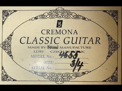 Видео: Гитара Cremona 4655 размер 3/4 ель ламинат - Пусть бегут неуклюже