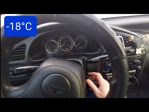 Видео: Запуск Lanos (Ланос) в мороз -18 после недели простоя!
