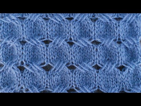 Видео: Красивый ажурный узор спицами для женского жилета, кардигана, туники, жакета.