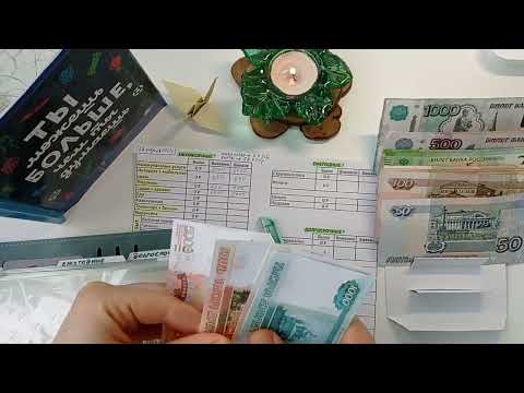 Видео: Первое распределение бюджета по конвертам. Семейный бюджет. Деньги по конвертам. Март #1