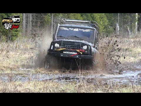 Видео: офф роад ориентирование в Дёмино. Едем в две машины УАЗ Хантер. Жёстко прилипли на ЛЭП