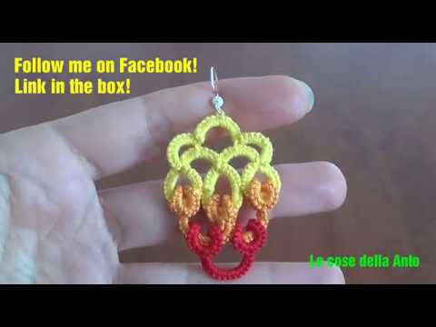 Видео: 55' TUTORIAL ORECCHINI CHIACCHIERINO AD AGO CURLED RING NEEDLE TATTING Frivolitè Encaje фриволите