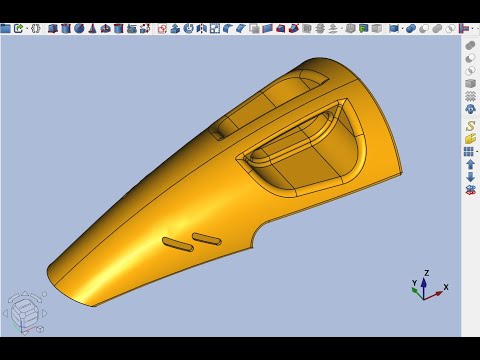 Видео: FreeCAD.#140. Верстак "Curves" , а так же "Surface". Корпус пылесоса