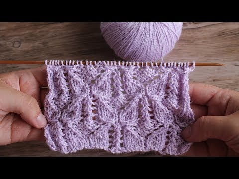 Видео: Ажурный турецкий узор спицами | Eyelet knitting pattern