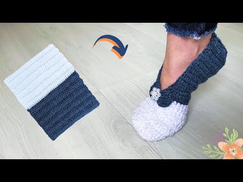 Видео: ТАПОЧКИ КРЮЧКОМ ОЧЕНЬ ЛЕГКО СДЕЛАТЬ