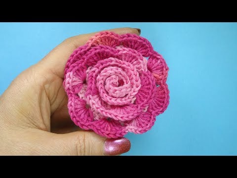 Видео: Как вязать цветок   Урок 95 How to crochet flower