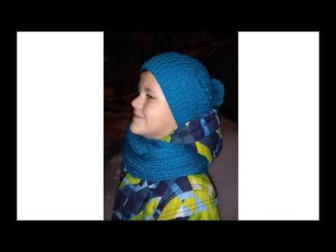 Видео: Модная шапочка спицами // вяжем детскую шапку-видео урок