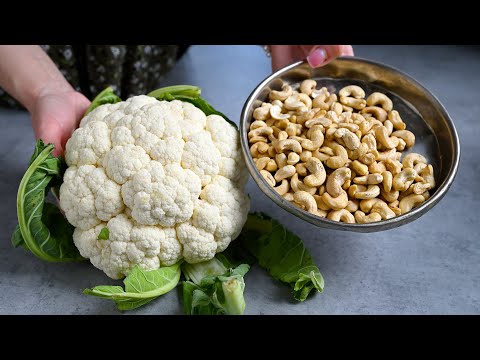 Видео: Цветная капуста с кешью вкуснее мяса! Простой, легкий и вкусный рецепт!