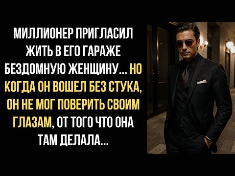 Видео: Миллионер пригласил ЖИТЬ в его гараже БЕЗДОМНУЮ женщину... но когда он вошел без стука, он...