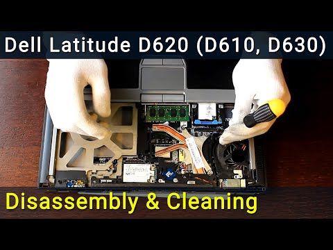 Видео: Dell Latitude D610, D620, D630 Разборка, чистка вентилятора от пыли и замена термопасты