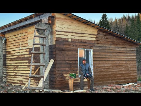 Видео: ОДИН ДОБИЛ ФАСАД КАРКАСНОГО ДОМИКА \ ПЕРВЫЕ ЗАМОРОЗКИ -10°C