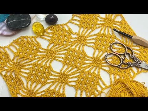 Видео: Этот простой узор для вязания крючком может связать каждый(шаль, скатерть, занавеска, платье,блузка)