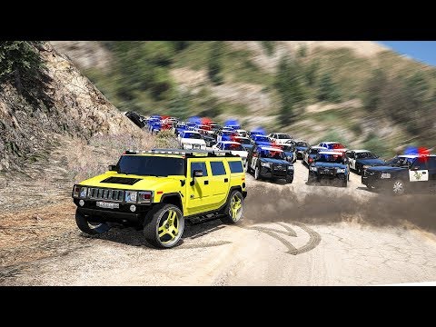 Видео: УГАРНАЯ ПОЛИЦЕЙСКАЯ ПОГОНЯ ЗА HUMMER H2! ПОЛИЦЕЙСКИЕ ДОГОНЯЛКИ В ГТА 5