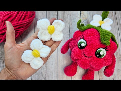 Видео: Маленький бантик - цветочек крючком Мастер-класс. Small crochet bow - flower Video tutorial