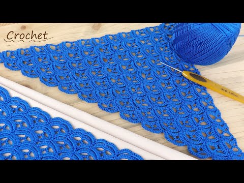 Видео: 💎Треугольный УЗОР для ШАЛИ вязание КРЮЧКОМ 💎How to Crochet Triangle Shawl Pattern