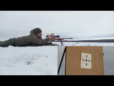 Видео: Отстрел НПЗ 9.9 грам на 100,200 и300 м. Байкал 145 308win Continental 4-24x56 FFP.