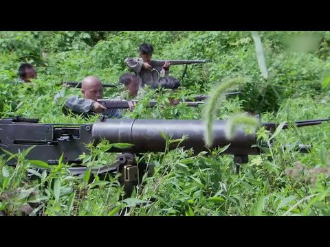Видео: [Антияпонский фильм] Враги атакуют, Восьмой маршрут устанавливает тяжелые пулеметы, обстреливает