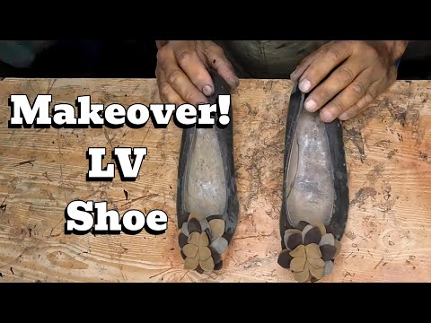 Видео: Трансформация Старых Женских Туфель | Преображение в Стиле Louis Vuitton